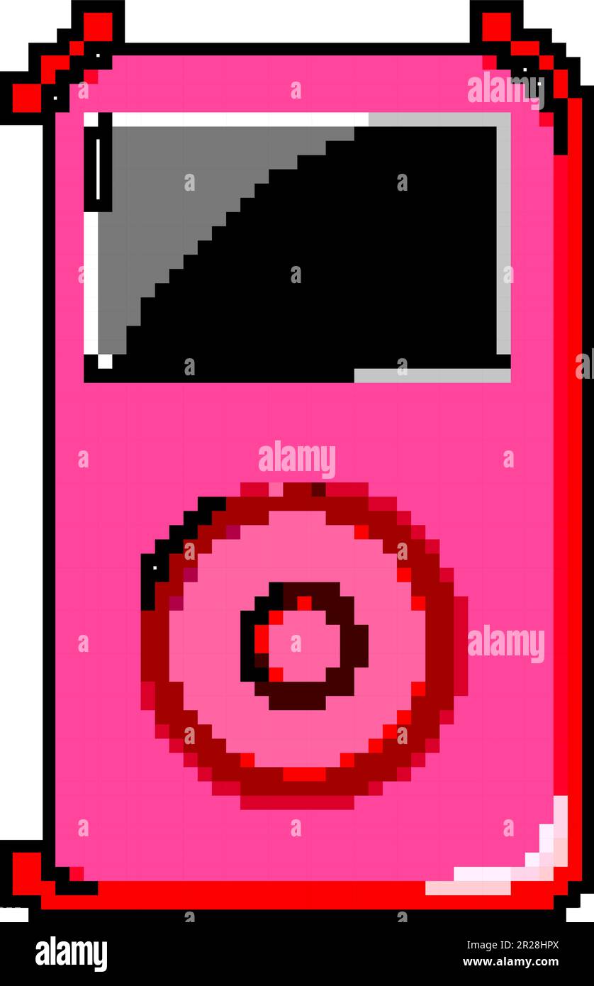 media mp3 player game pixel art vector illustration Stock Vector Image