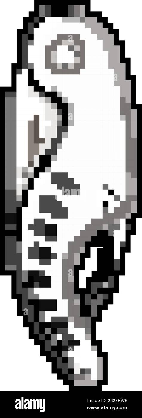 travel knife tool game pixel art vector illustration Stock Vector