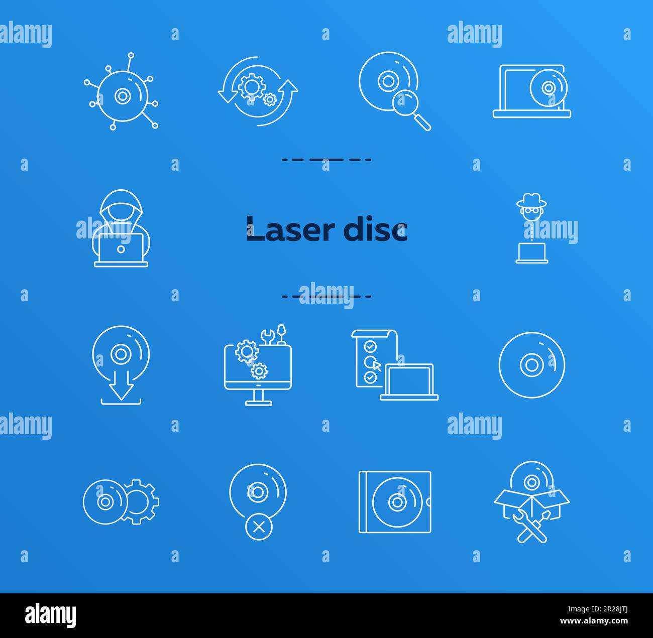 Laser disc icons Stock Vector