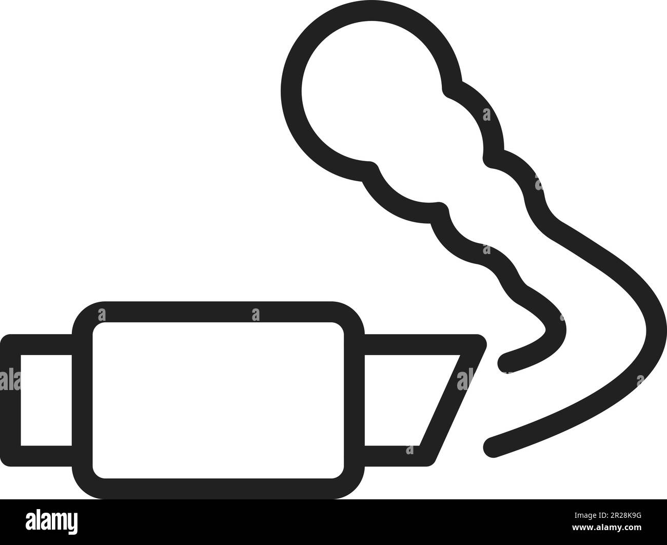 Exhaust Pipe icon vector image. Stock Vector