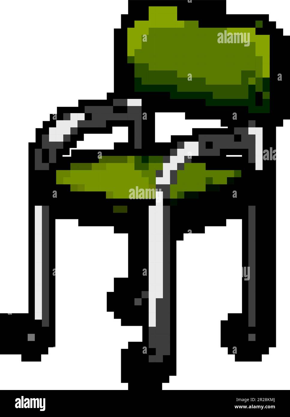 modern office chair game pixel art vector illustration Stock Vector