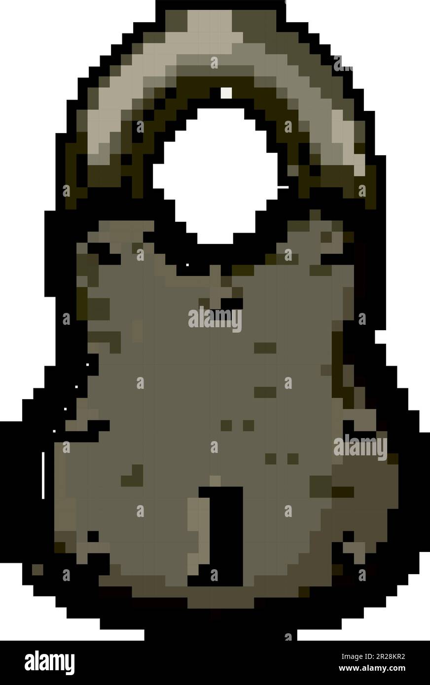 lock padlock vintage game pixel art vector illustration Stock Vector