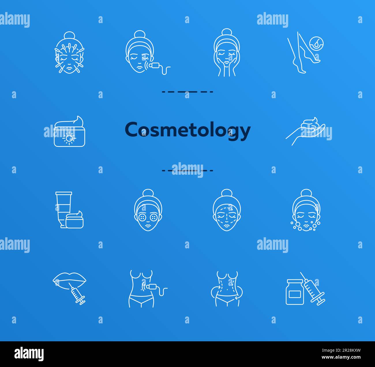 Cosmetology line icon set Stock Vector Image & Art - Alamy