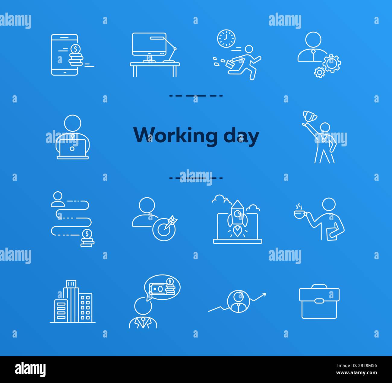Weekday line icon set Stock Vector Images - Alamy