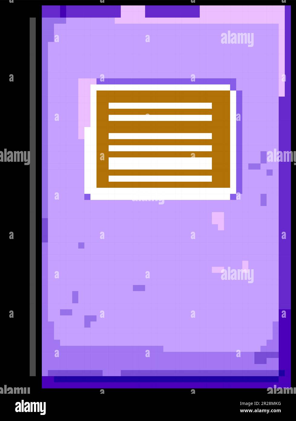 sheet notebook game pixel art vector illustration Stock Vector Image