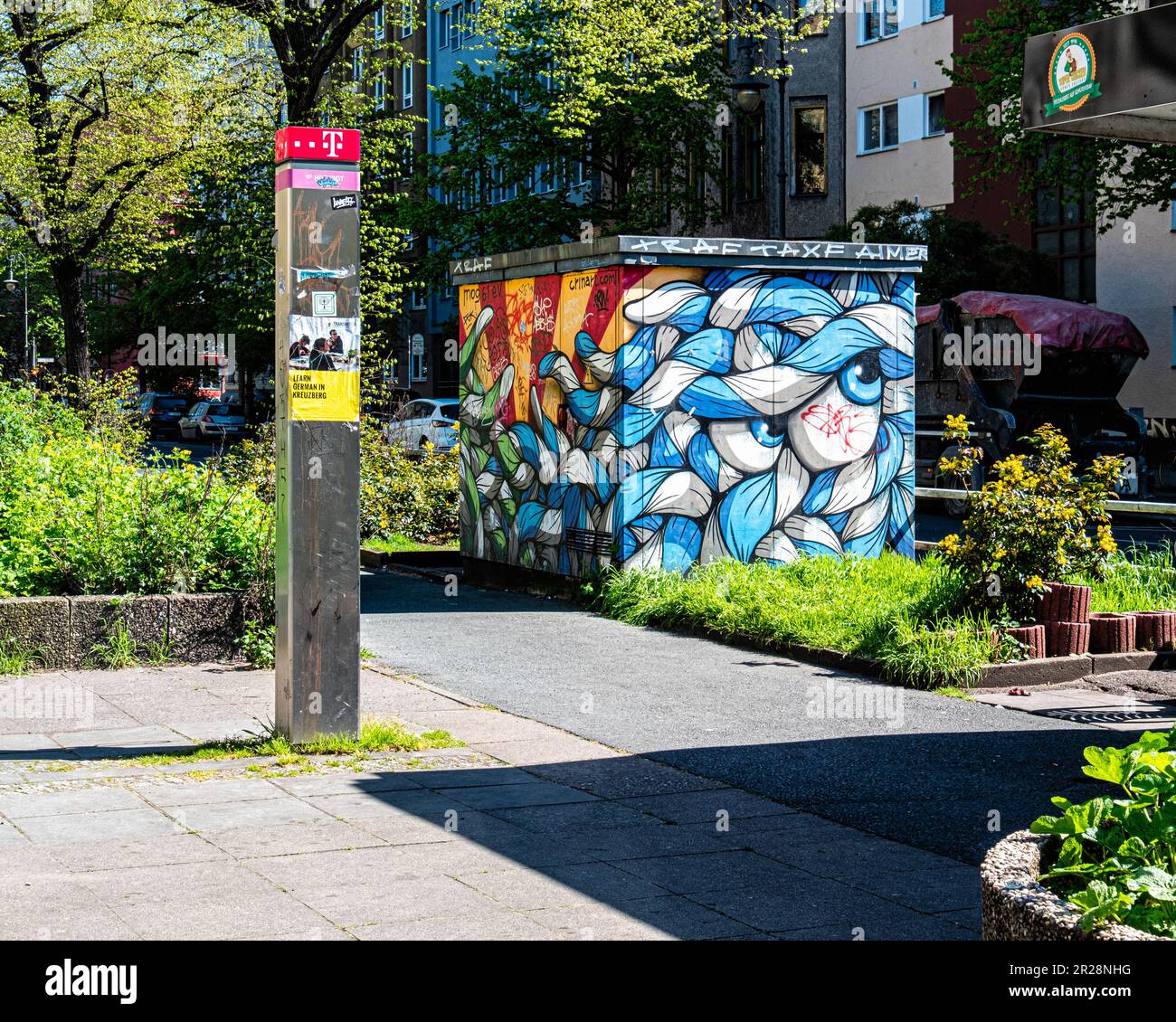 Tmobile Wifi Hotspot and painted Utilty Box In Gneisenaustrasse
