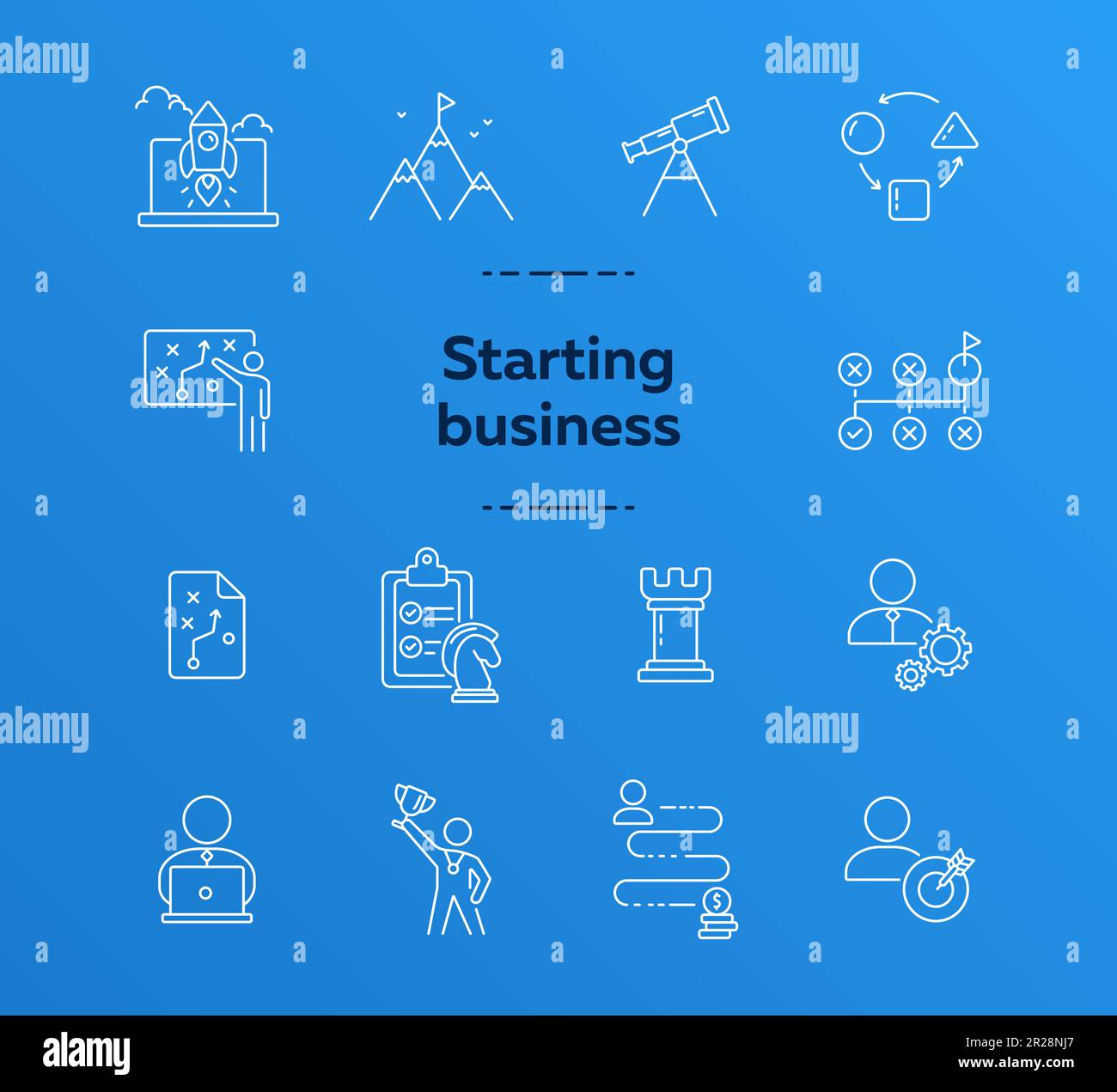 Start-up project icon set Stock Vector Image & Art - Alamy