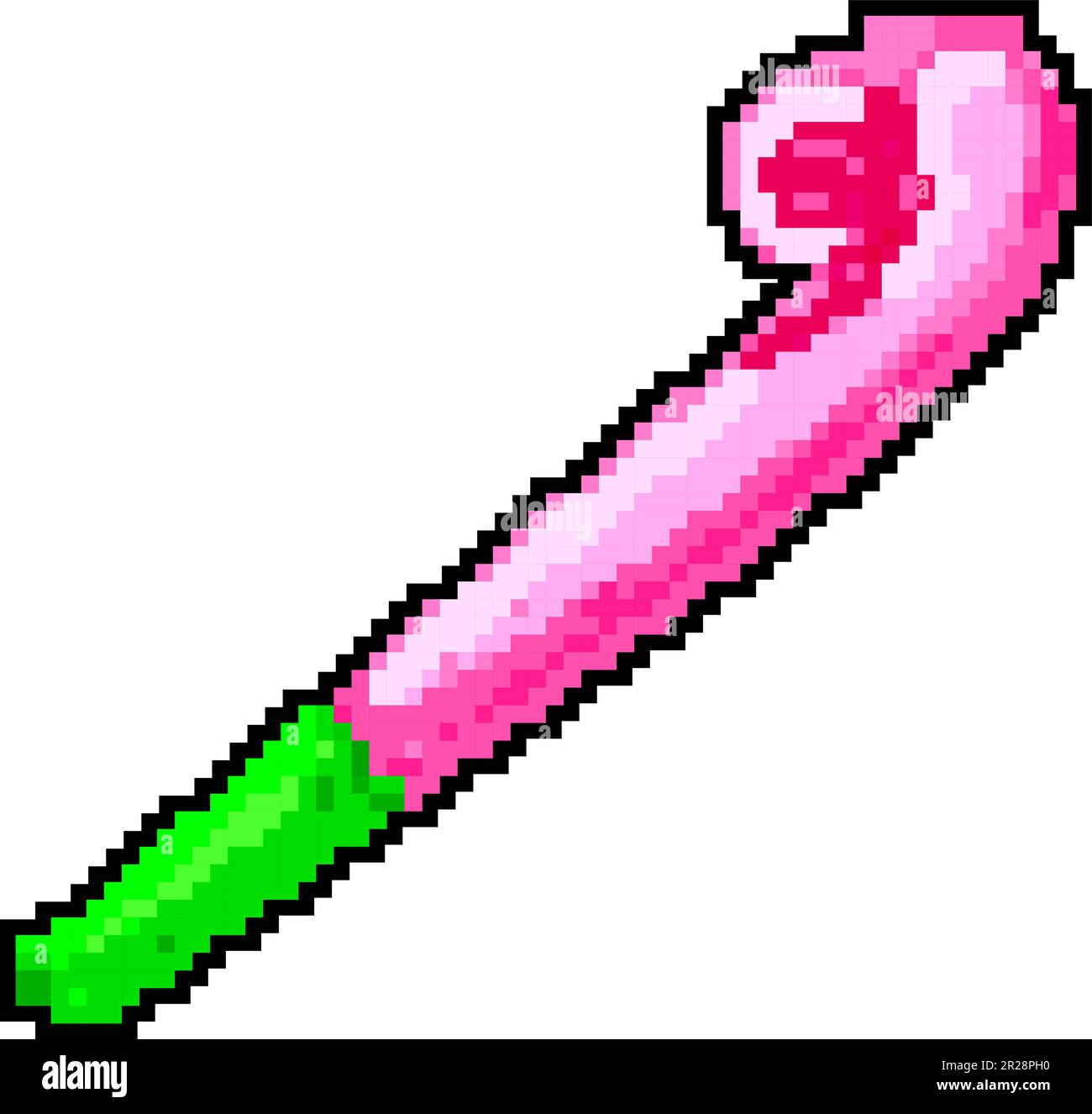 noisemaker party whistle game pixel art vector illustration Stock
