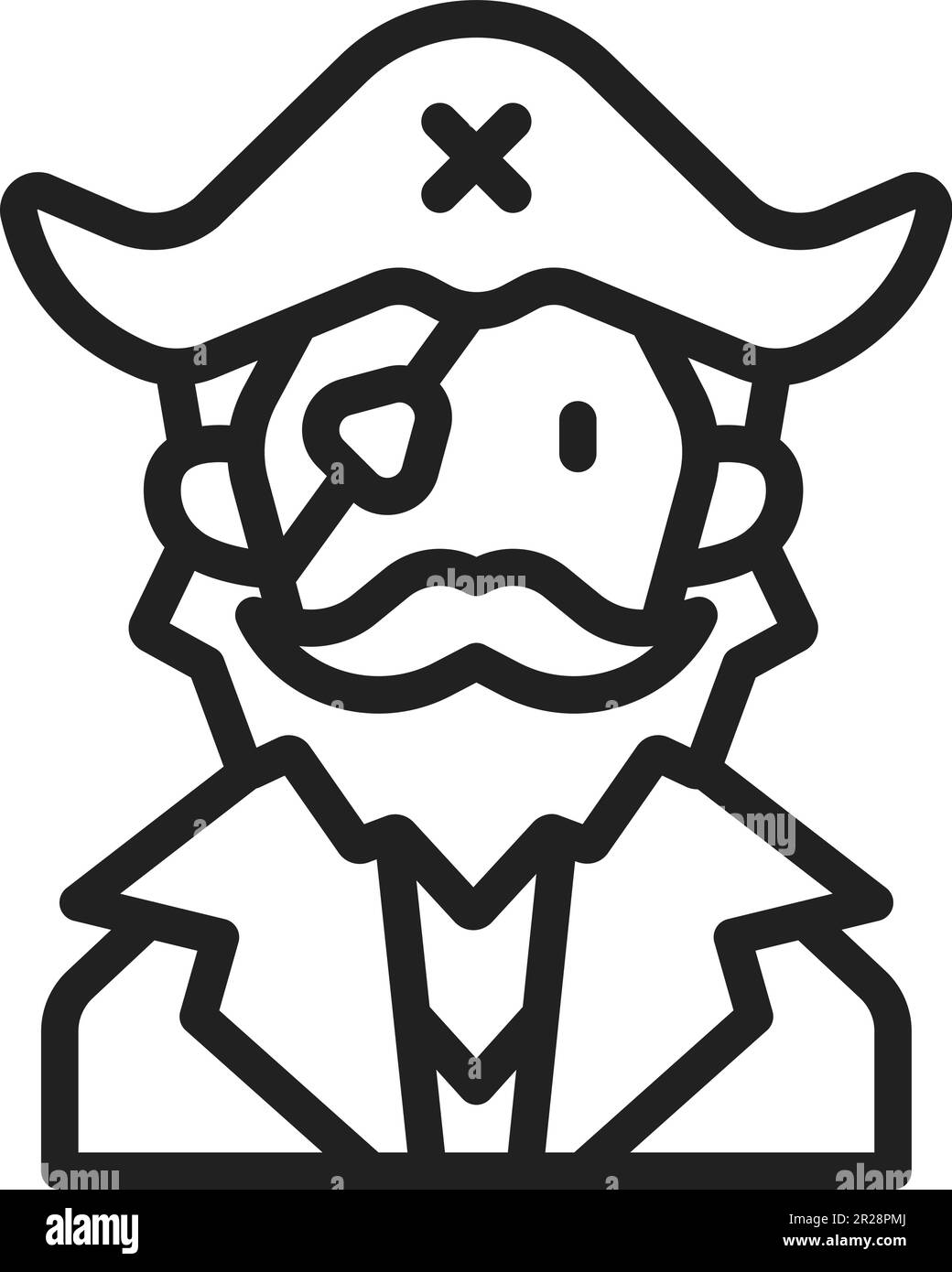 Pirate icon vector image. Suitable for mobile application web application and print media. Stock Vector
