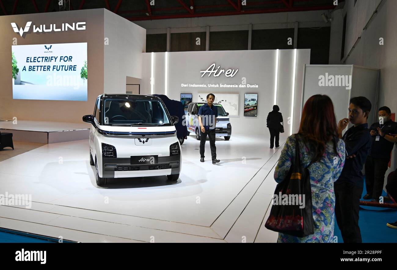 Jakarta, Indonesia. 17th May, 2023. Visitors View An Electric Vehicle ...