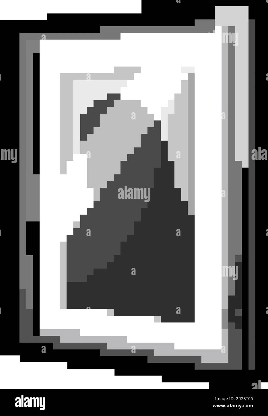 picture photo frame game pixel art vector illustration Stock Vector