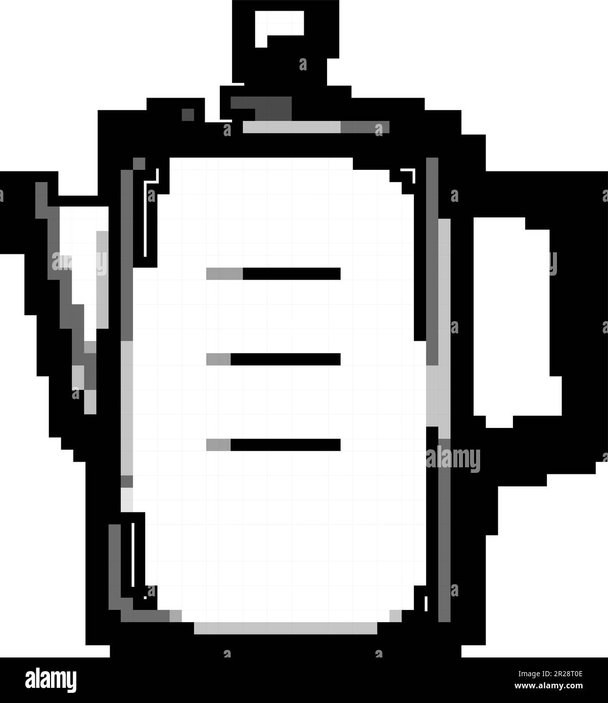 drink percolator pot coffee game pixel art vector illustration Stock