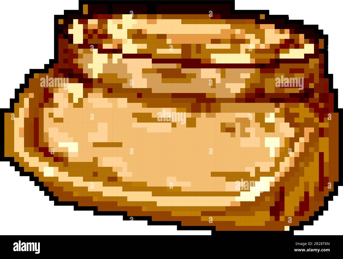 lunch picnic basket game pixel art vector illustration Stock Vector