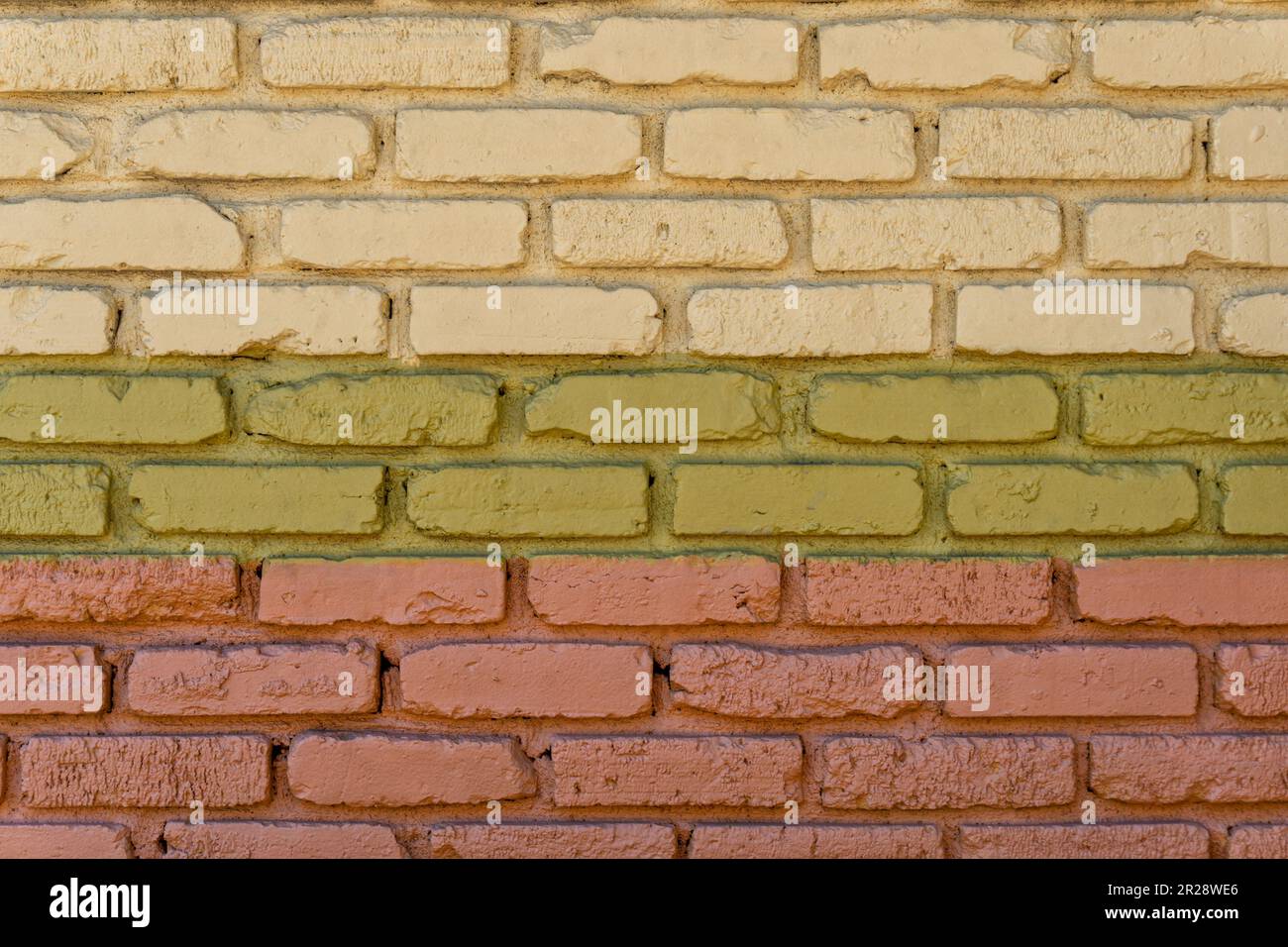 Colorful painted brick wall texture Stock Photo Alamy