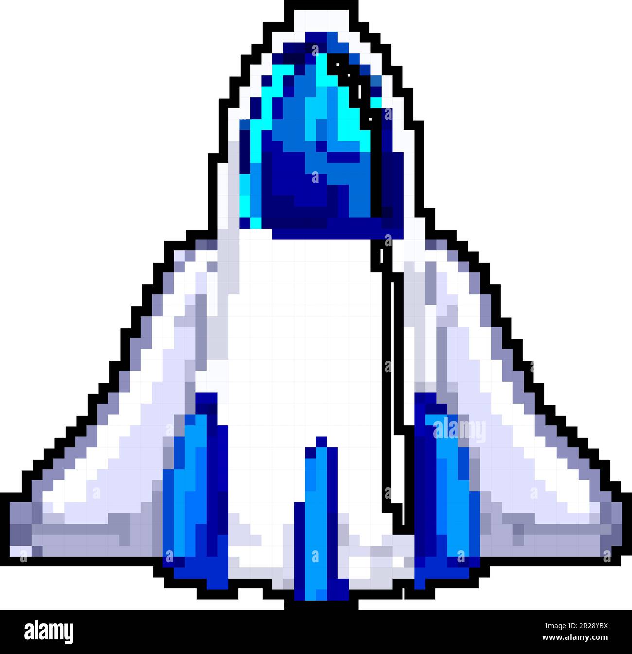 fantasy rocket toy game pixel art vector illustration Stock Vector ...