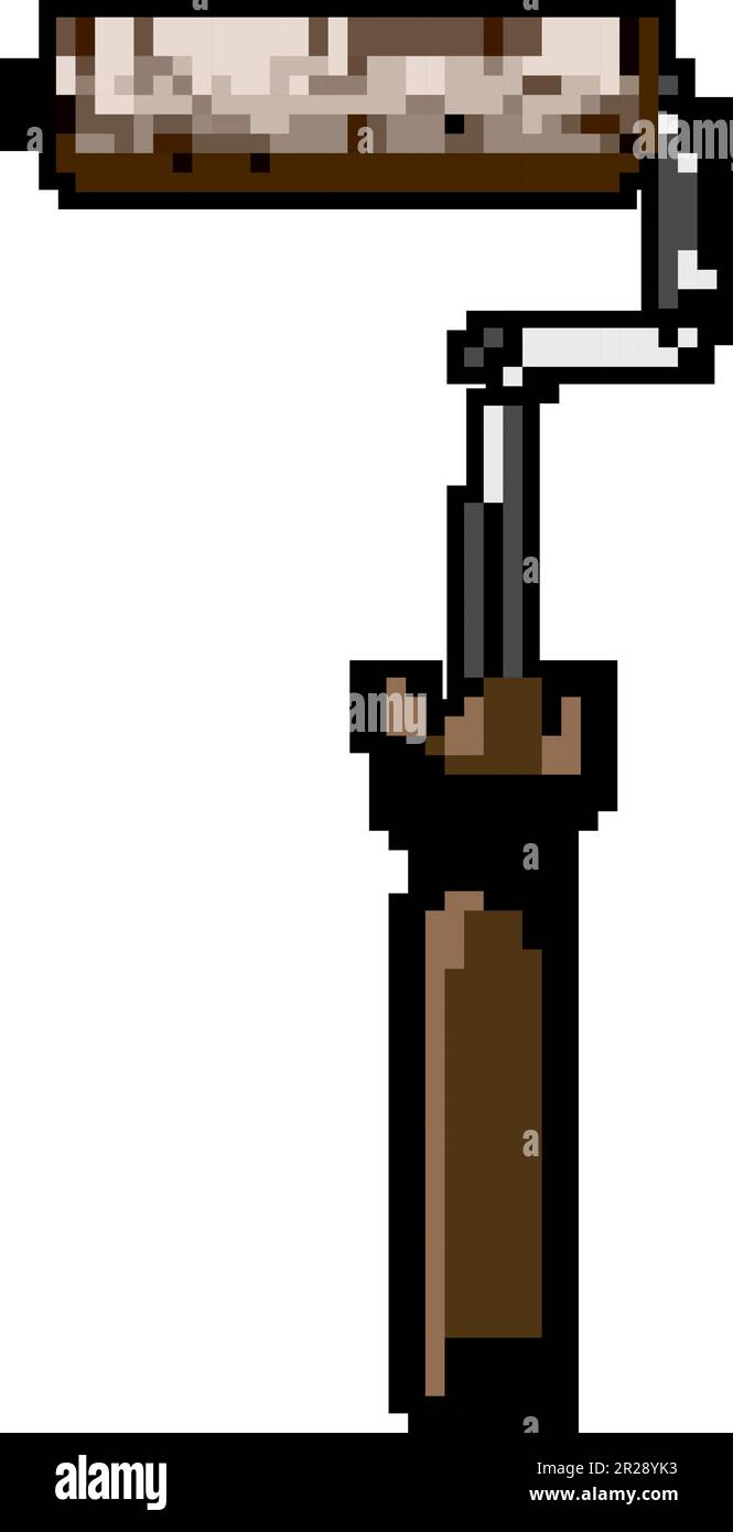 brush roller paint game pixel art vector illustration Stock Vector Image & Art Alamy