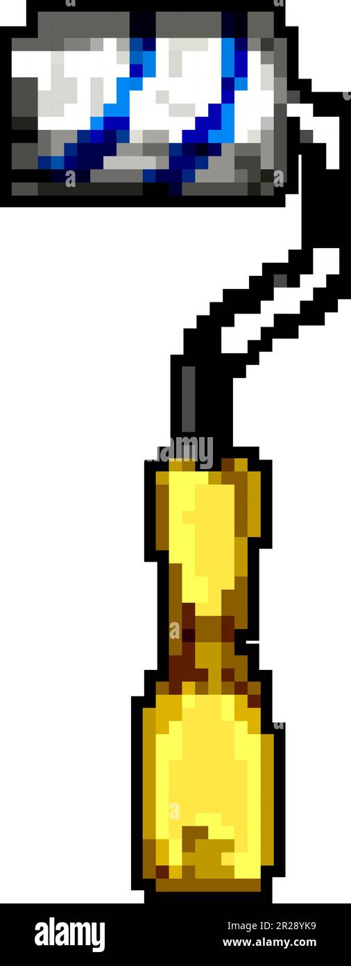 painter roller paint game pixel art vector illustration Stock Vector