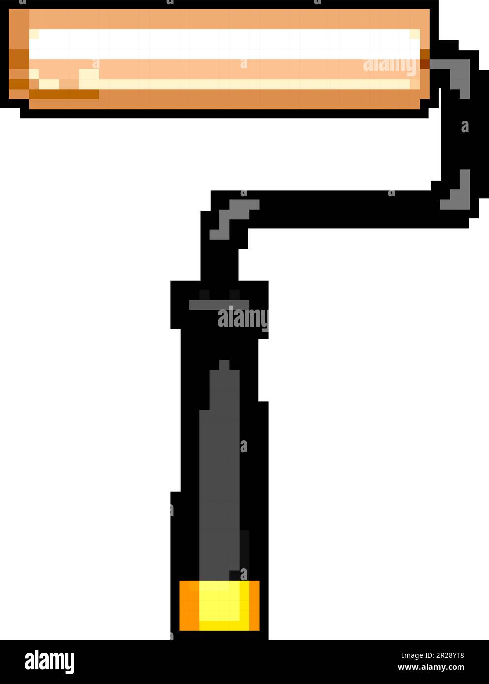 work roller paint game pixel art vector illustration Stock Vector Image