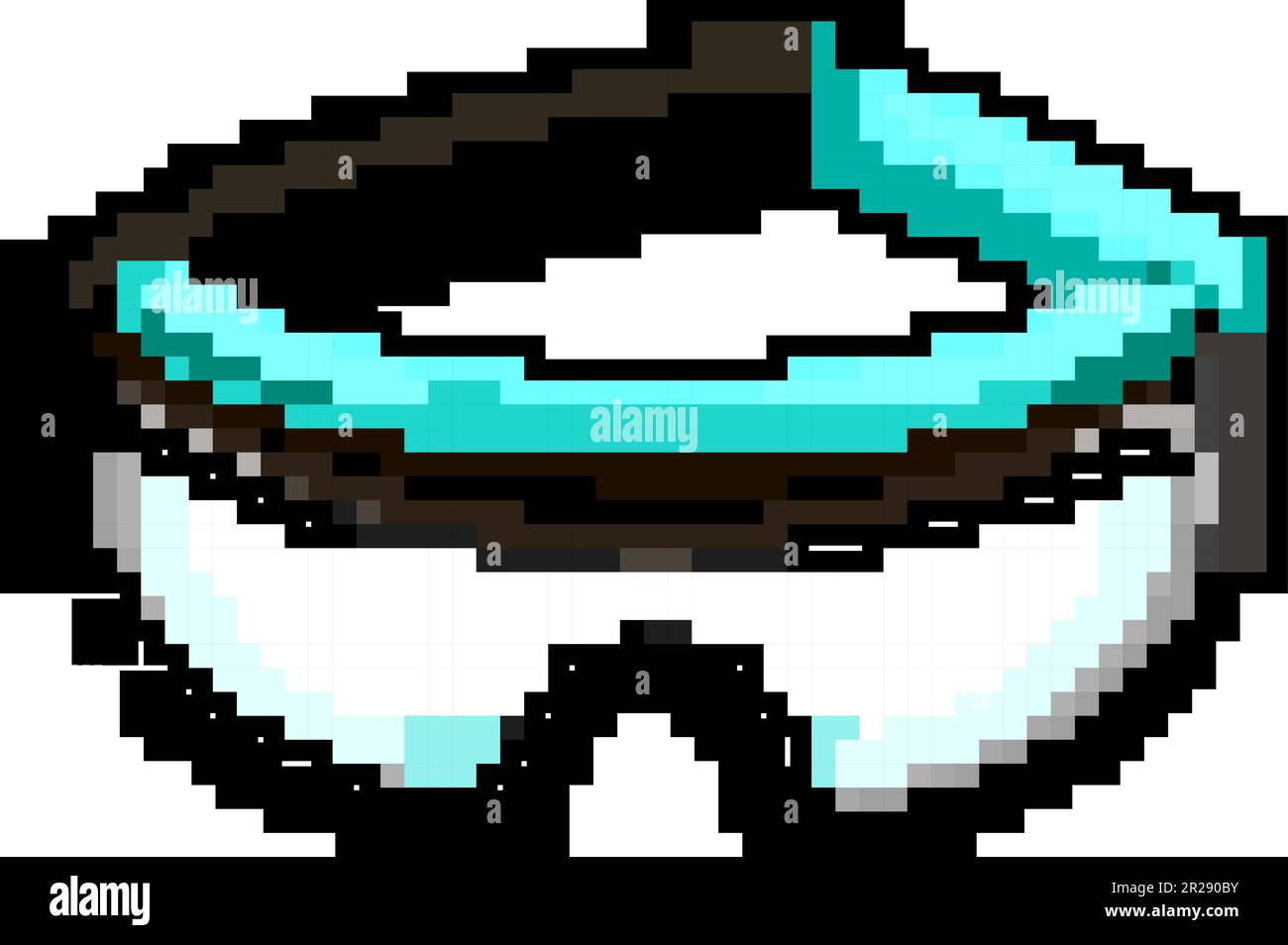 Work safety glasses game pixel art vector illustration stock vector