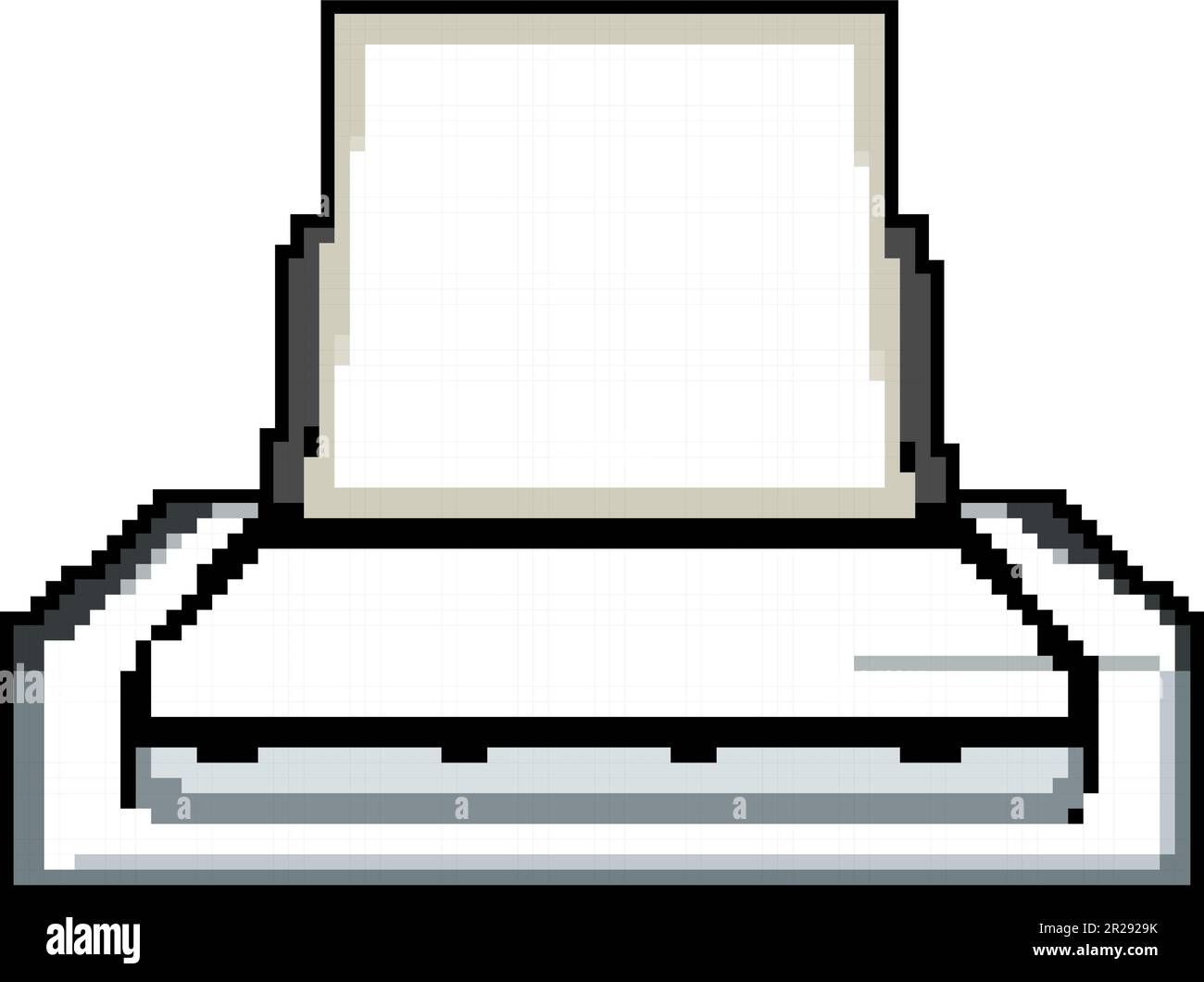 Office Scanner Document Game Pixel Art Vector Illustration Stock Vector office-scanner-document-game-pixel-art-vector-illustration-stock-vector