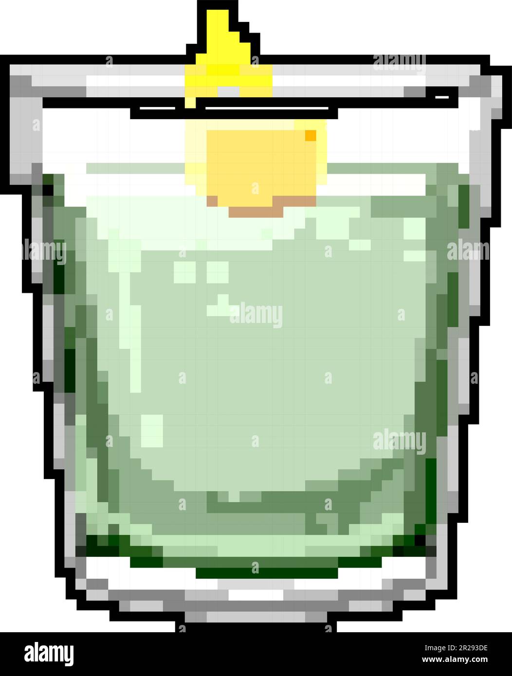 flame scented candle game pixel art vector illustration Stock Vector