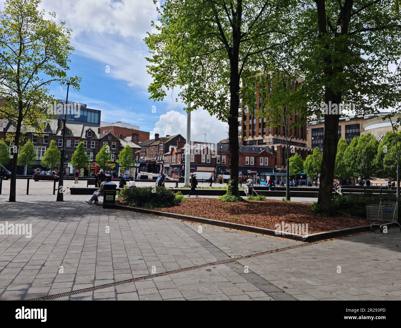 Indoor Shopping Mall at Luton Central City Downtown, The Footage of The