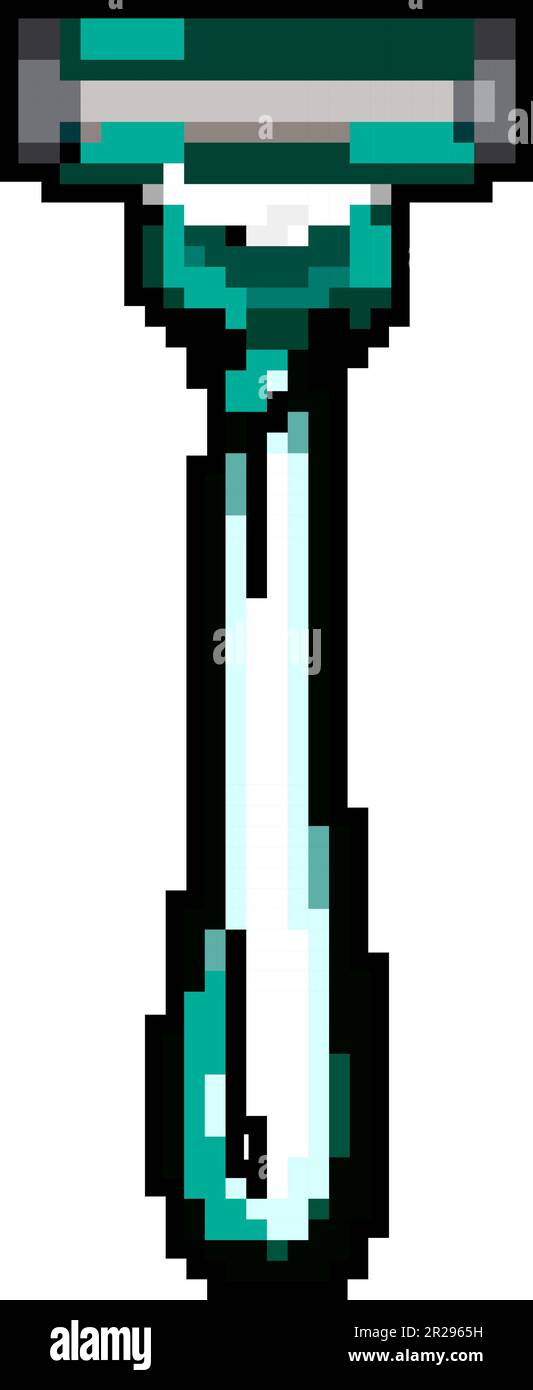 beard shaver game pixel art vector illustration Stock Vector Image