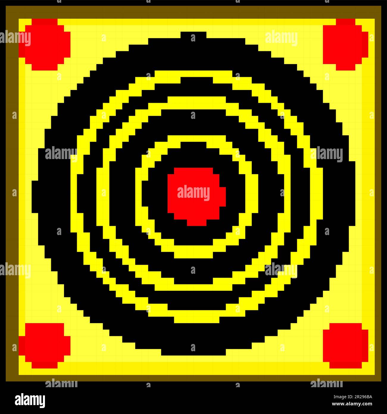 aim shooting target game pixel art vector illustration Stock Vector