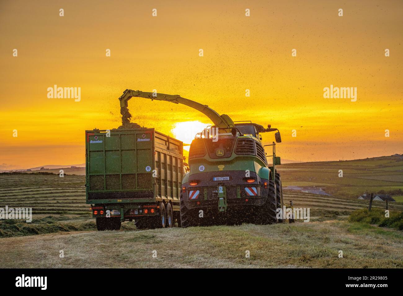 Kieran Crowley Agri Contractors harvesting grass for winter fodder for ...