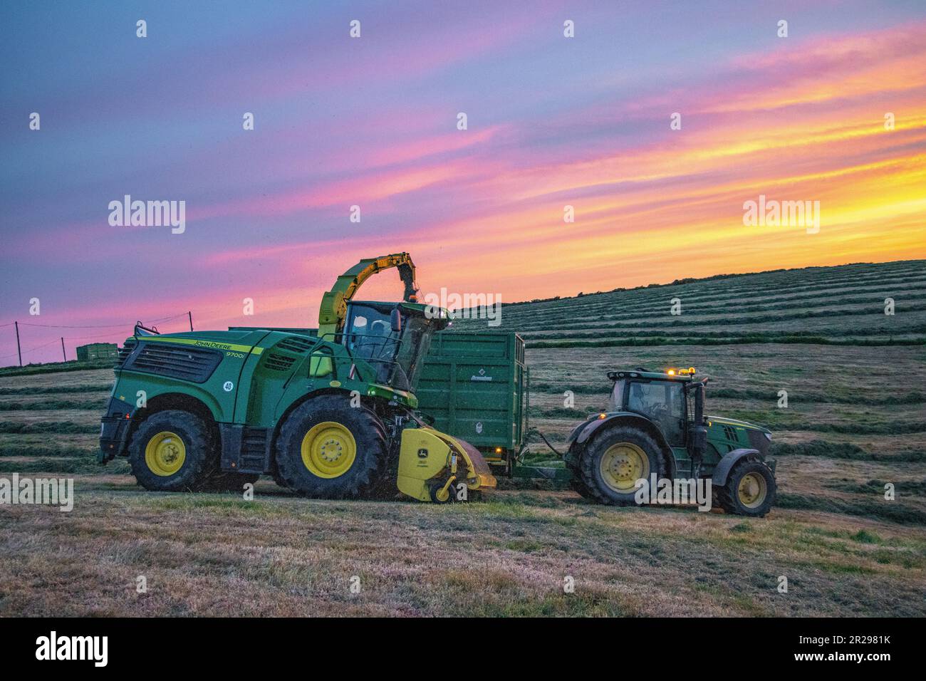 Kieran Crowley Agri Contractors harvesting grass for winter fodder for ...
