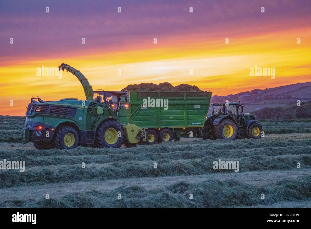 Kieran Crowley Agri Contractors harvesting grass for winter fodder for ...