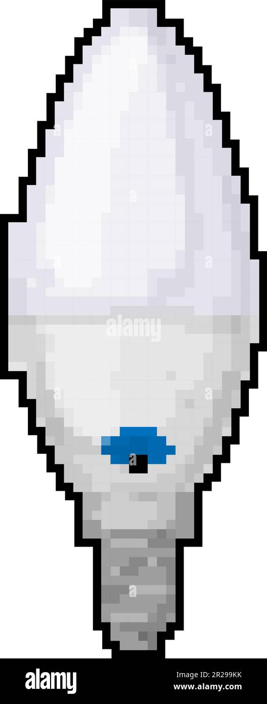 power smart light bulb game pixel art vector illustration Stock Vector