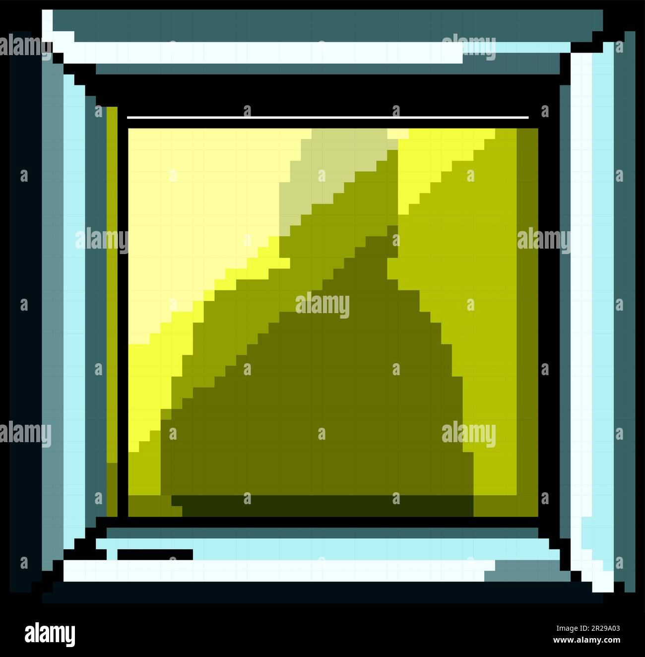 graphy smart photo frame game pixel art vector illustration Stock