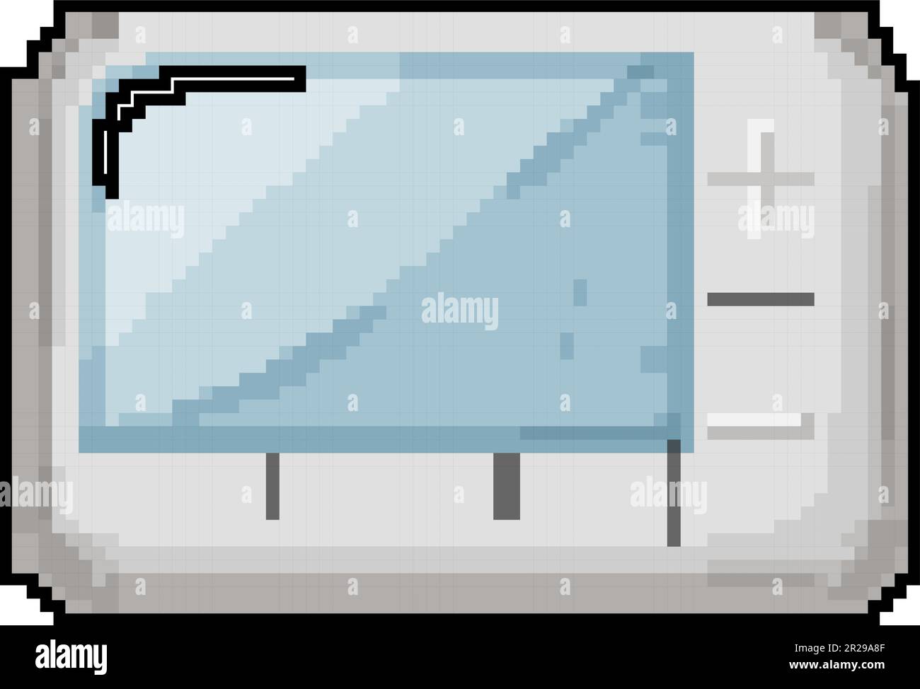 temperature smart thermostat game pixel art vector illustration Stock Vector