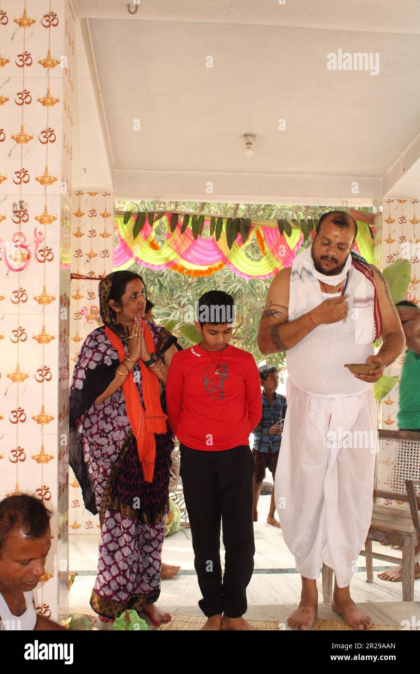 Hindu brahmin Upanayana or The sacred thread ceremony. His entry into