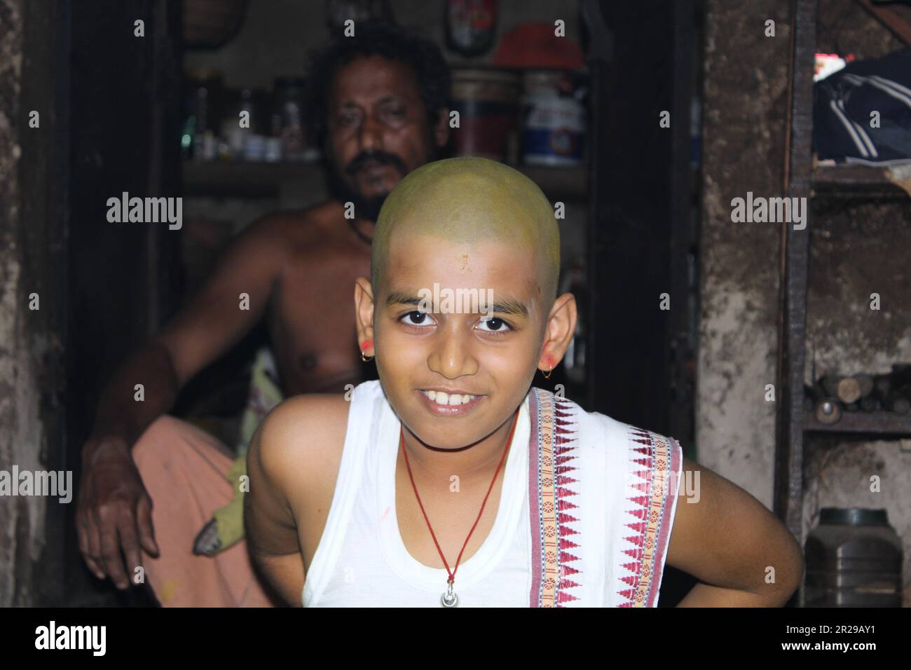 Hindu brahmin Upanayana or The sacred thread ceremony. His entry into ...