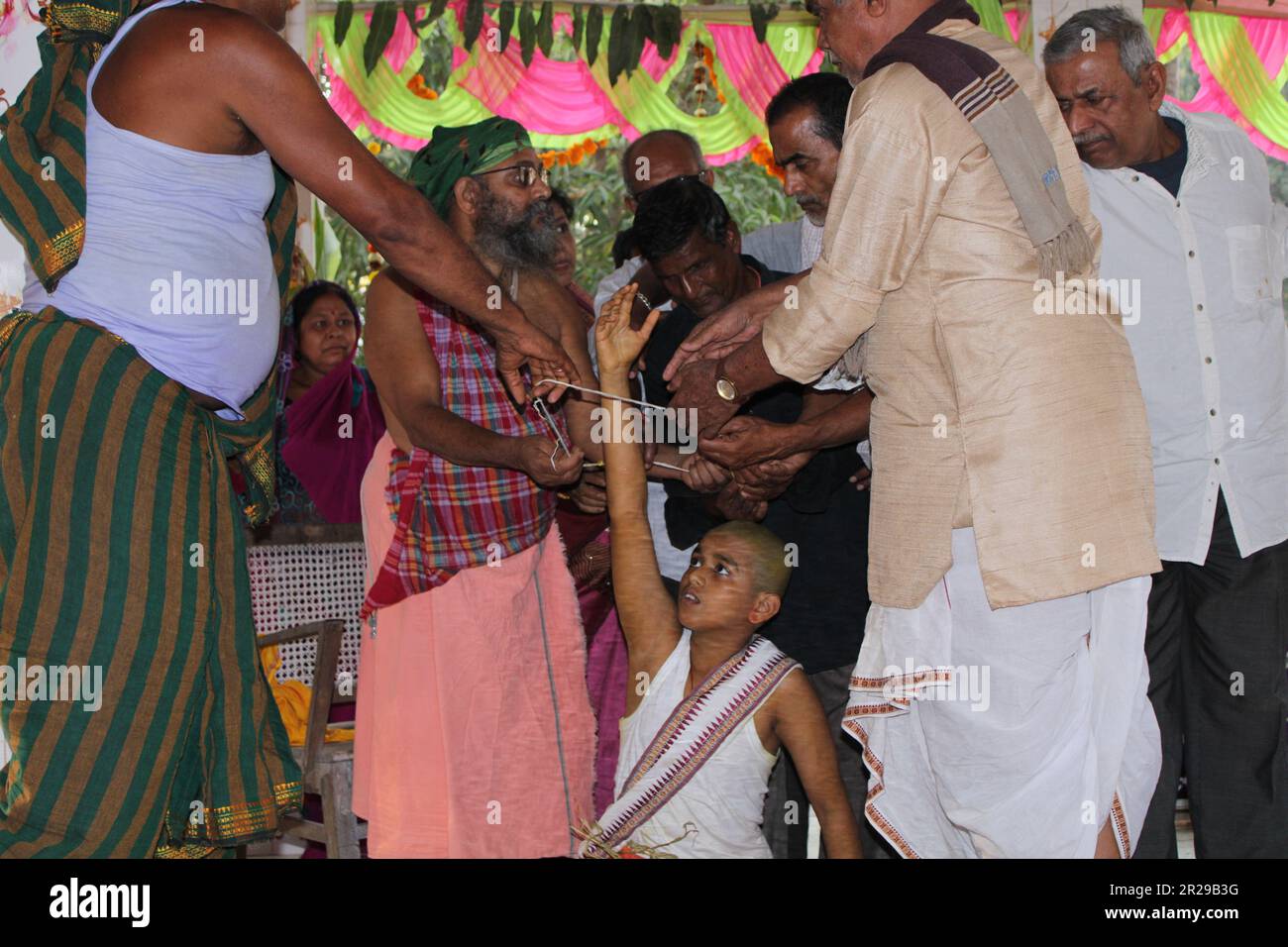 Hindu brahmin Upanayana or The sacred thread ceremony. His entry into ...