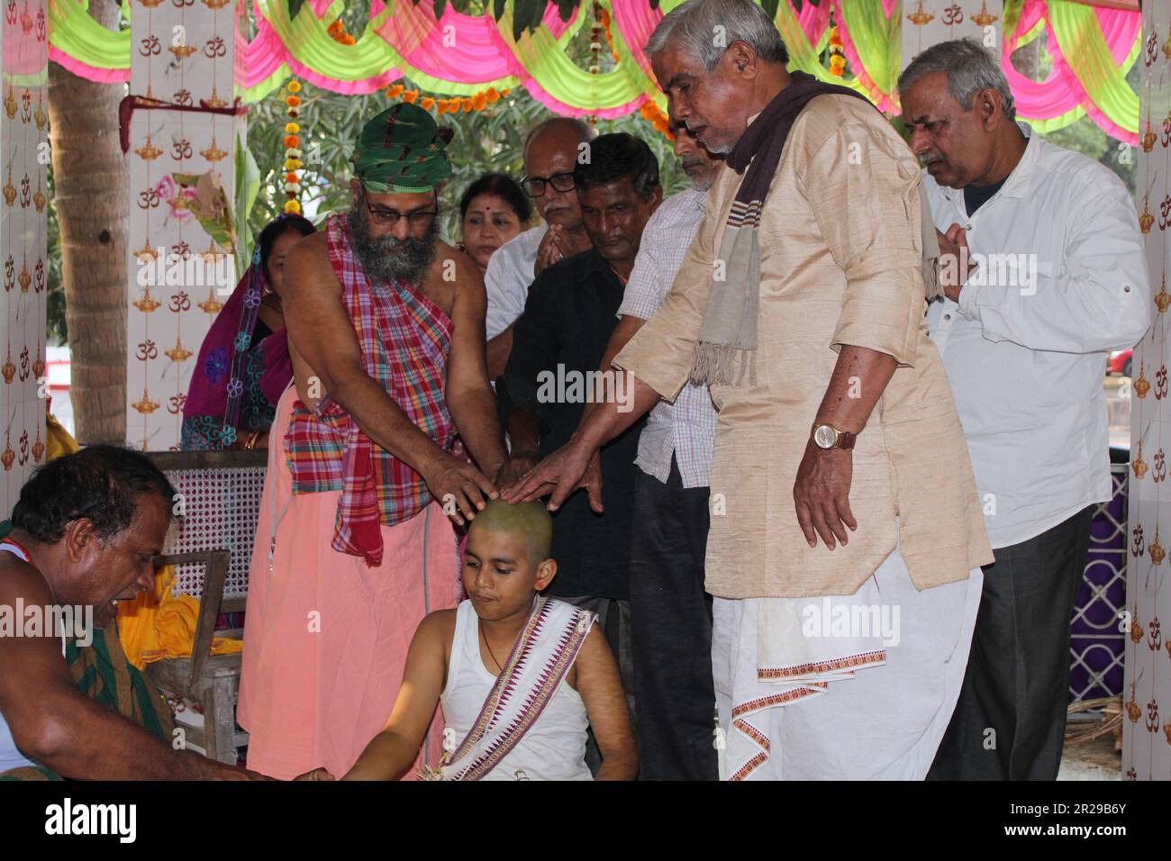 Hindu brahmin Upanayana or The sacred thread ceremony. His entry into