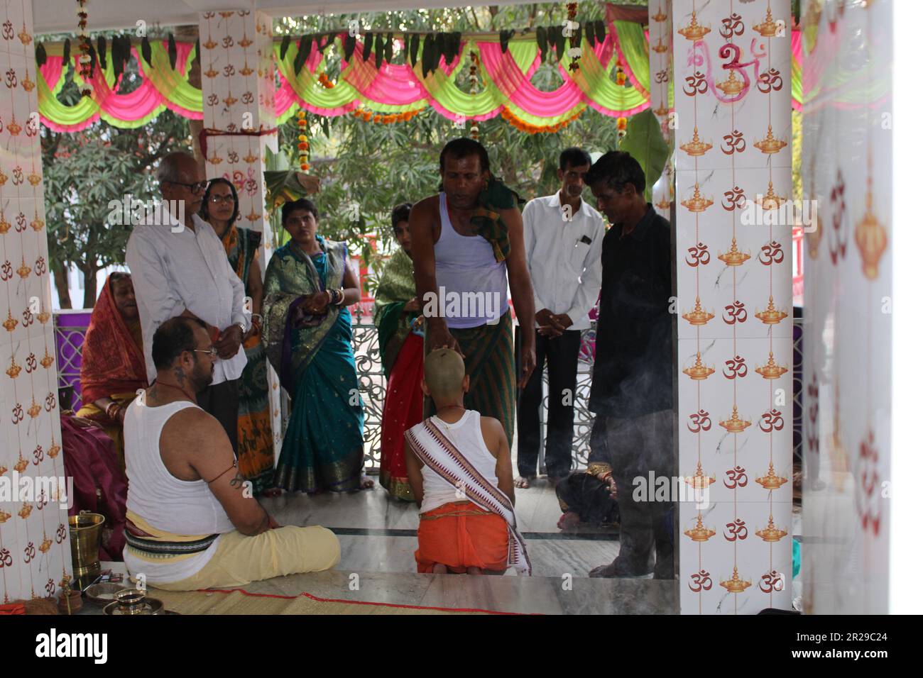 Thread ceremony or upanayana ceremony at sunya mandap kupari odisha by channelm2 Stock Photo Alamy