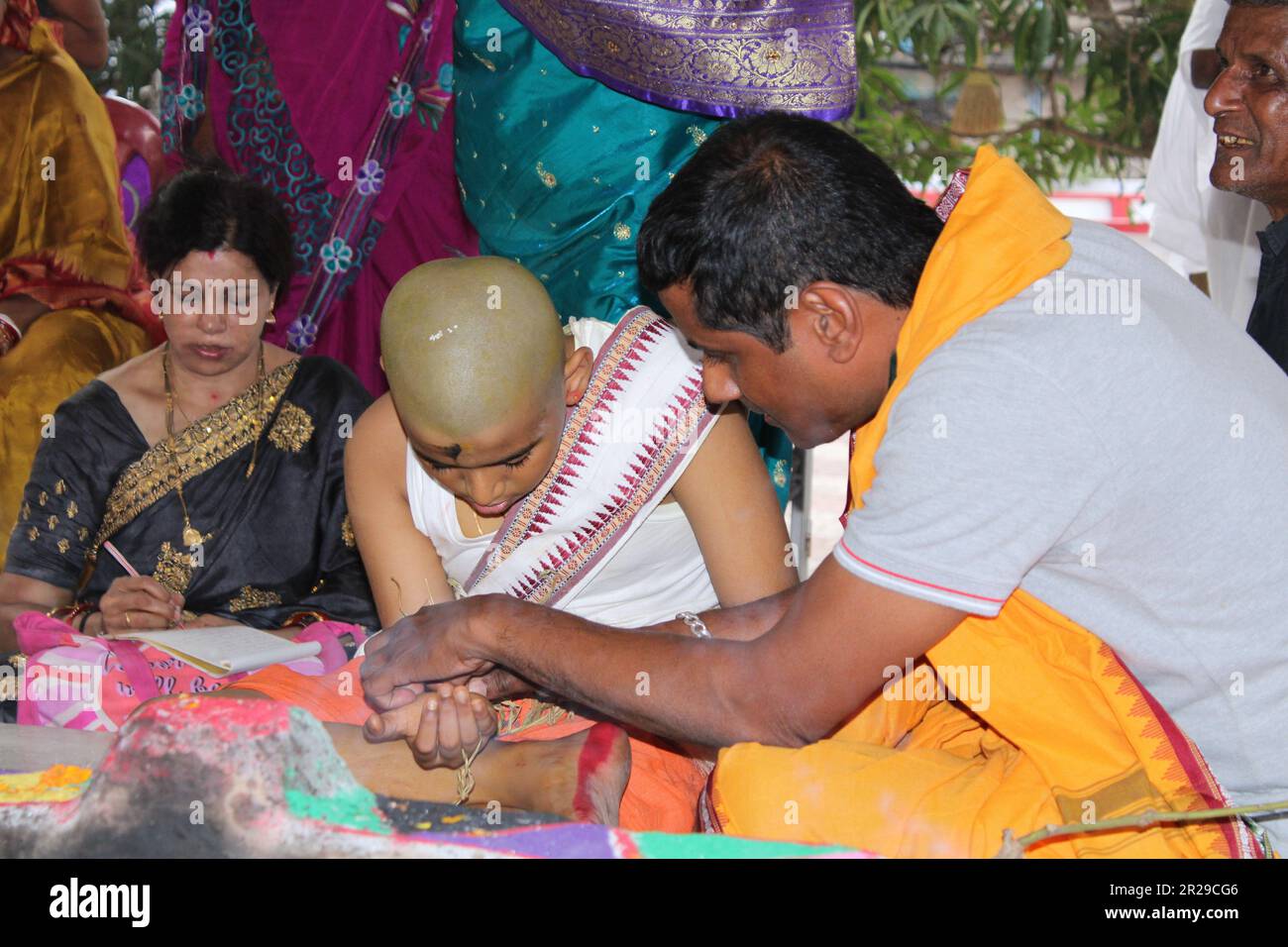 Hindu brahmin Upanayana or The sacred thread ceremony. His entry into ...