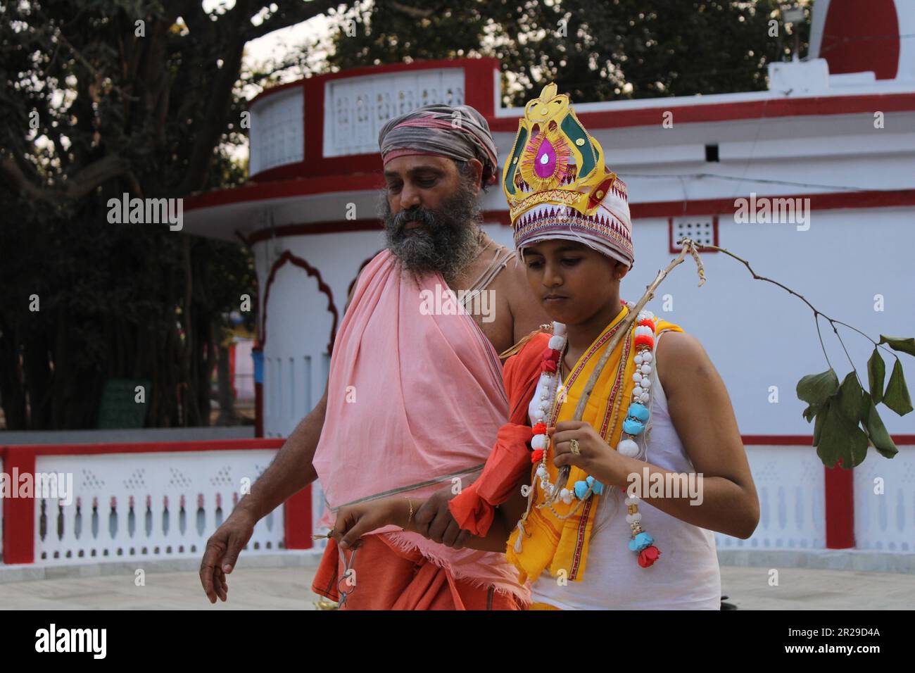 Hindu brahmin Upanayana or The sacred thread ceremony. His entry into