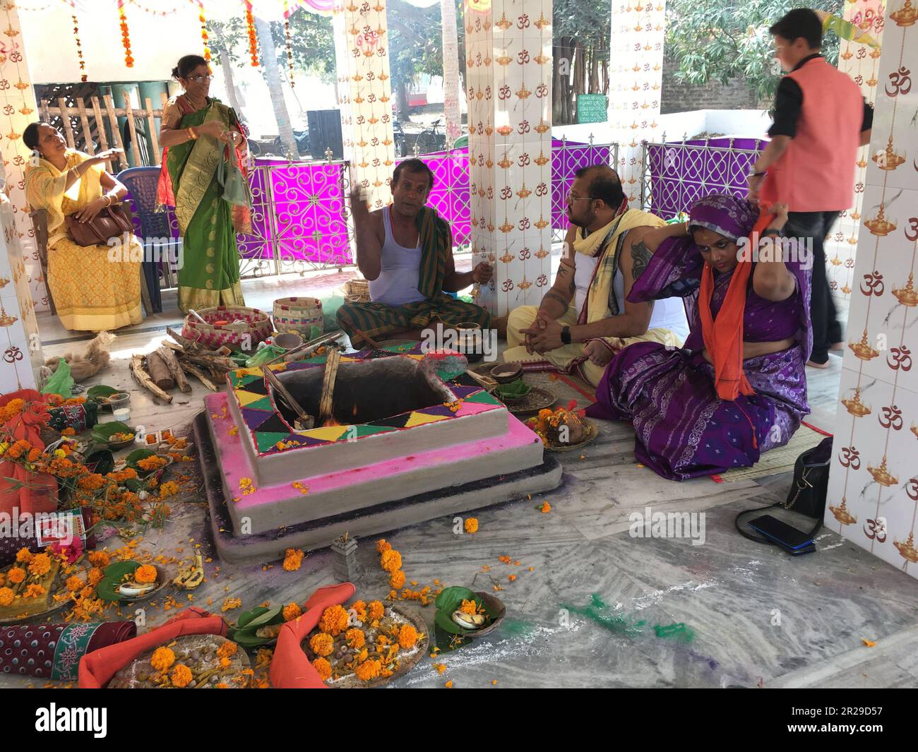 Hindu brahmin Upanayana or The sacred thread ceremony. His entry into