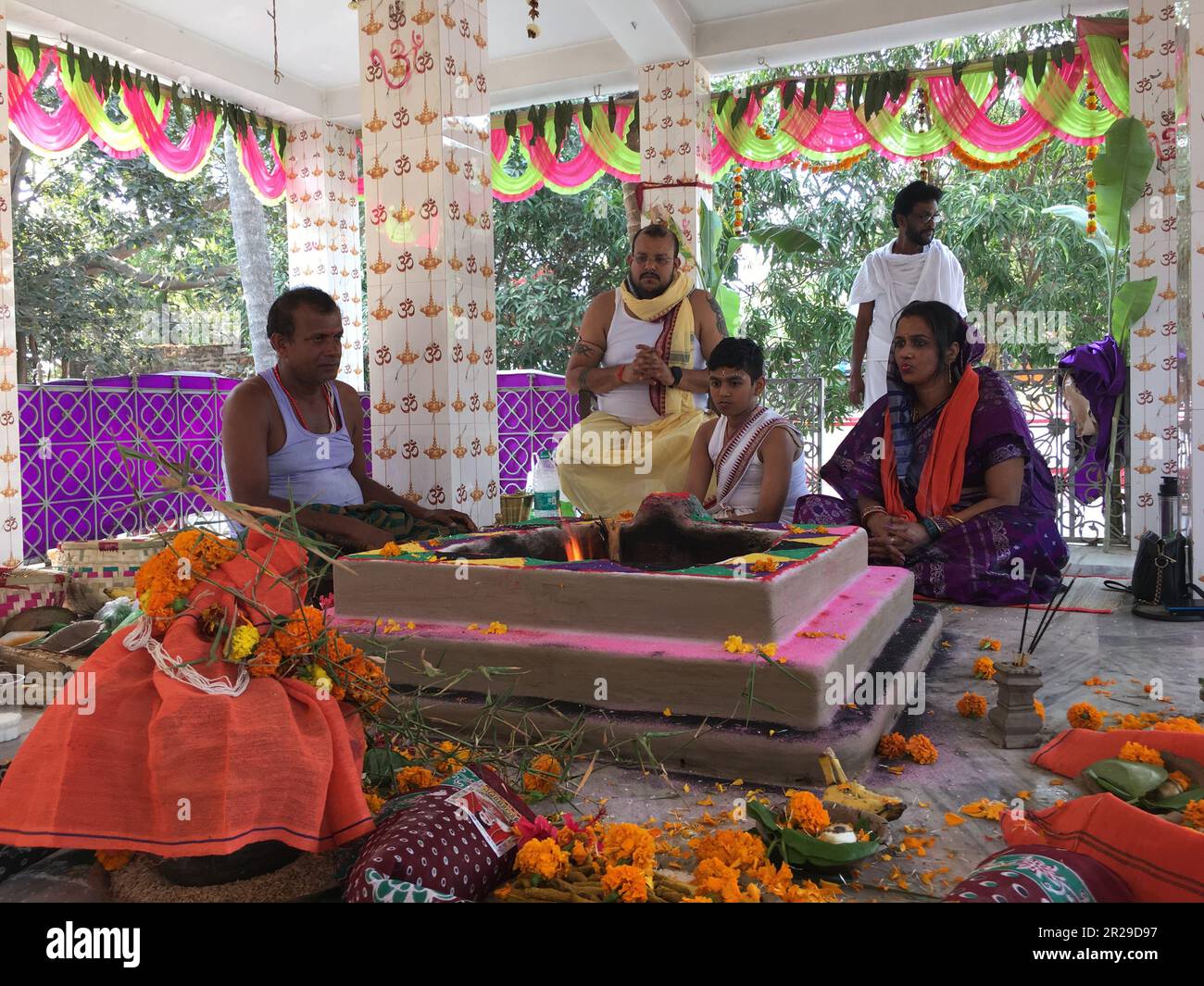Hindu brahmin Upanayana or The sacred thread ceremony. His entry into