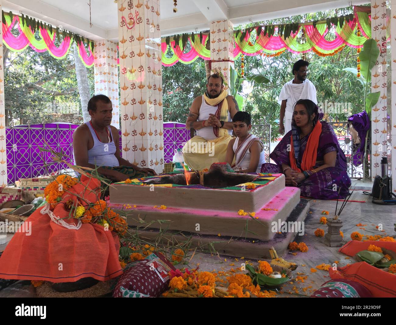 Hindu brahmin Upanayana or The sacred thread ceremony. His entry into