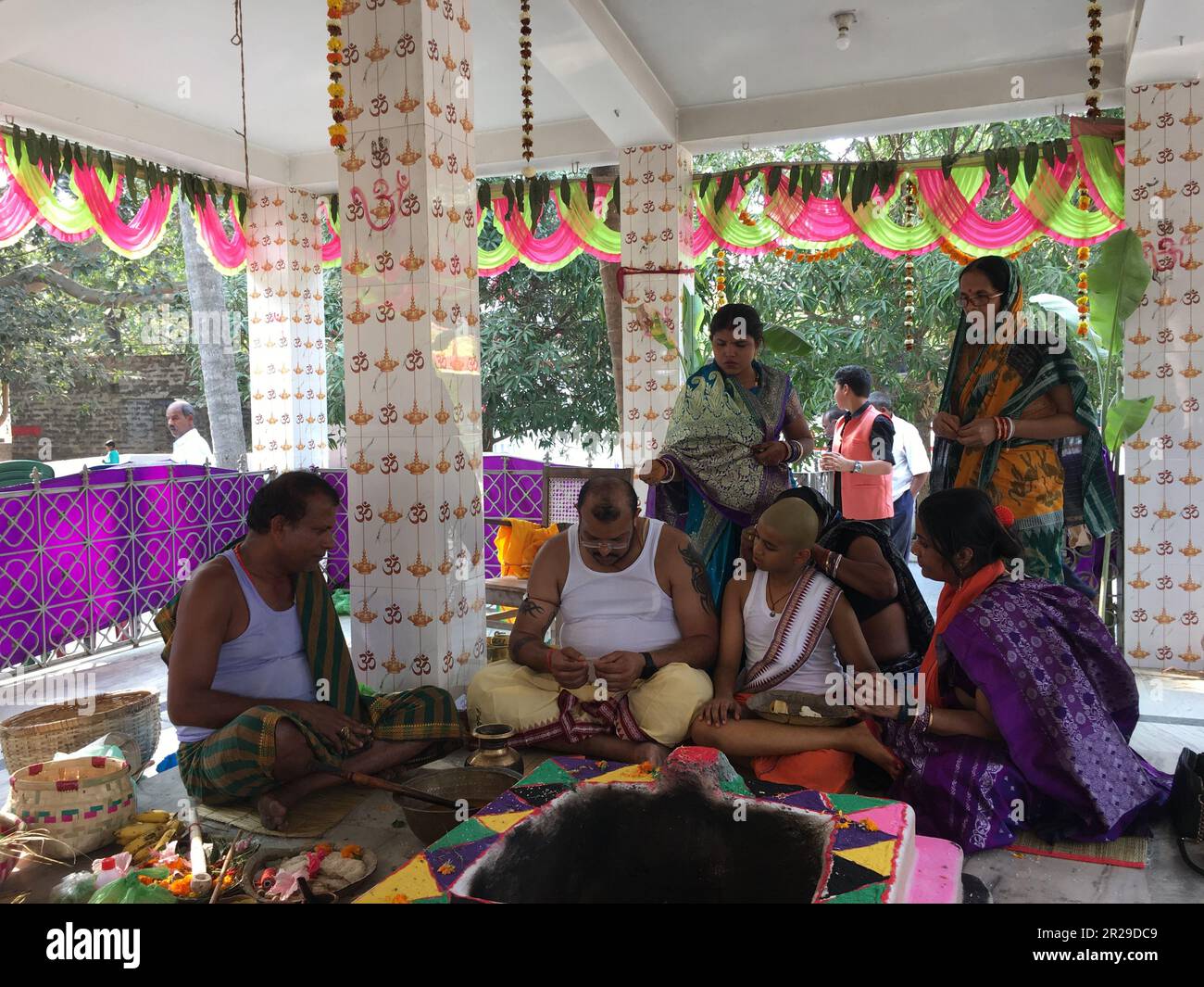 Hindu brahmin Upanayana or The sacred thread ceremony. His entry into