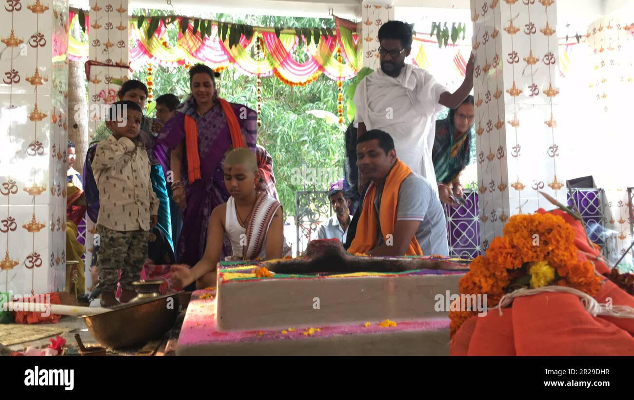 Hindu brahmin Upanayana or The sacred thread ceremony. His entry into ...