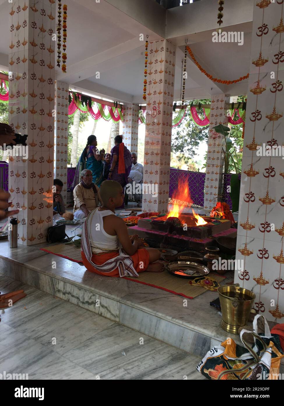 Hindu brahmin Upanayana or The sacred thread ceremony. His entry into