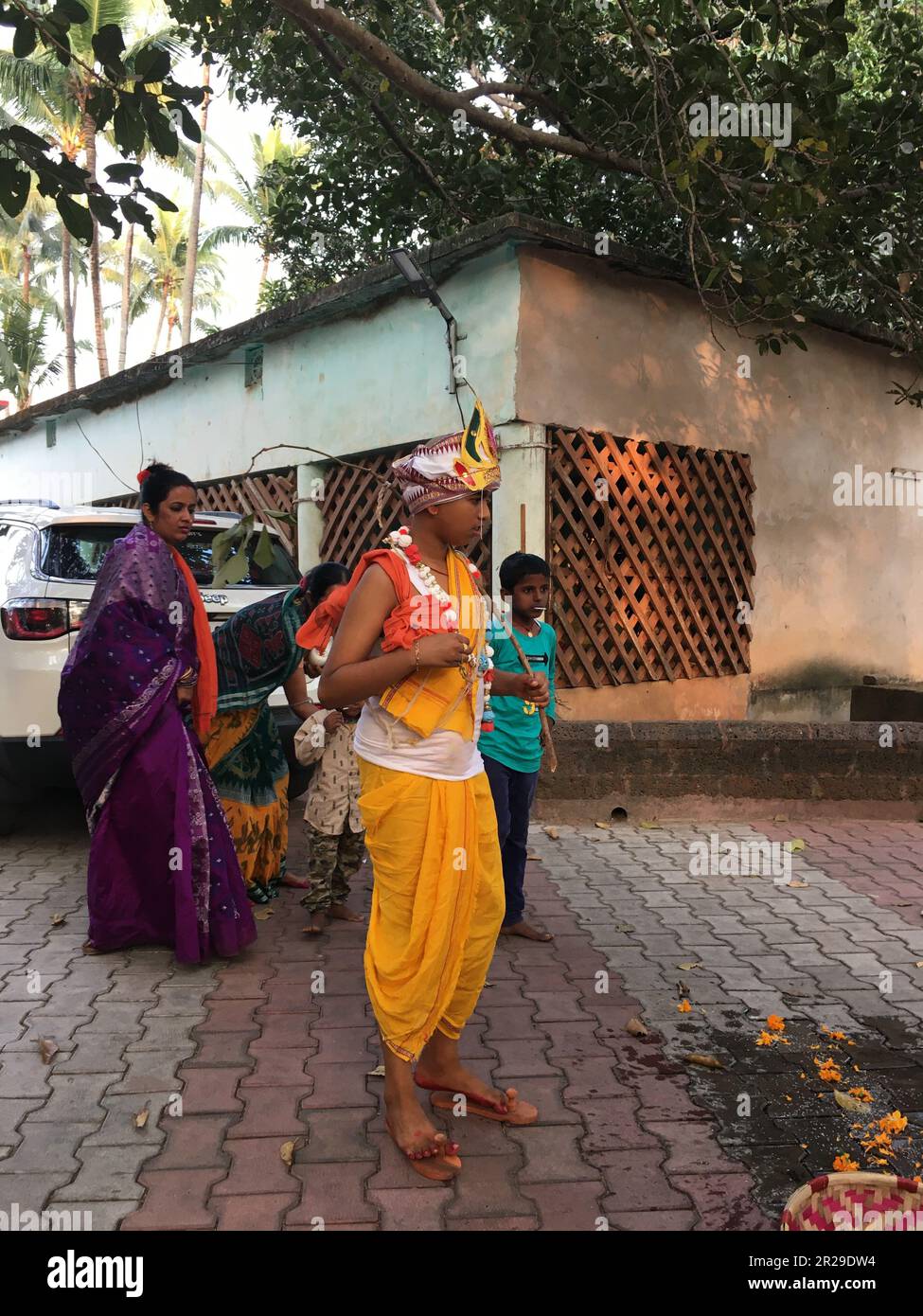 Hindu brahmin Upanayana or The sacred thread ceremony. His entry into ...