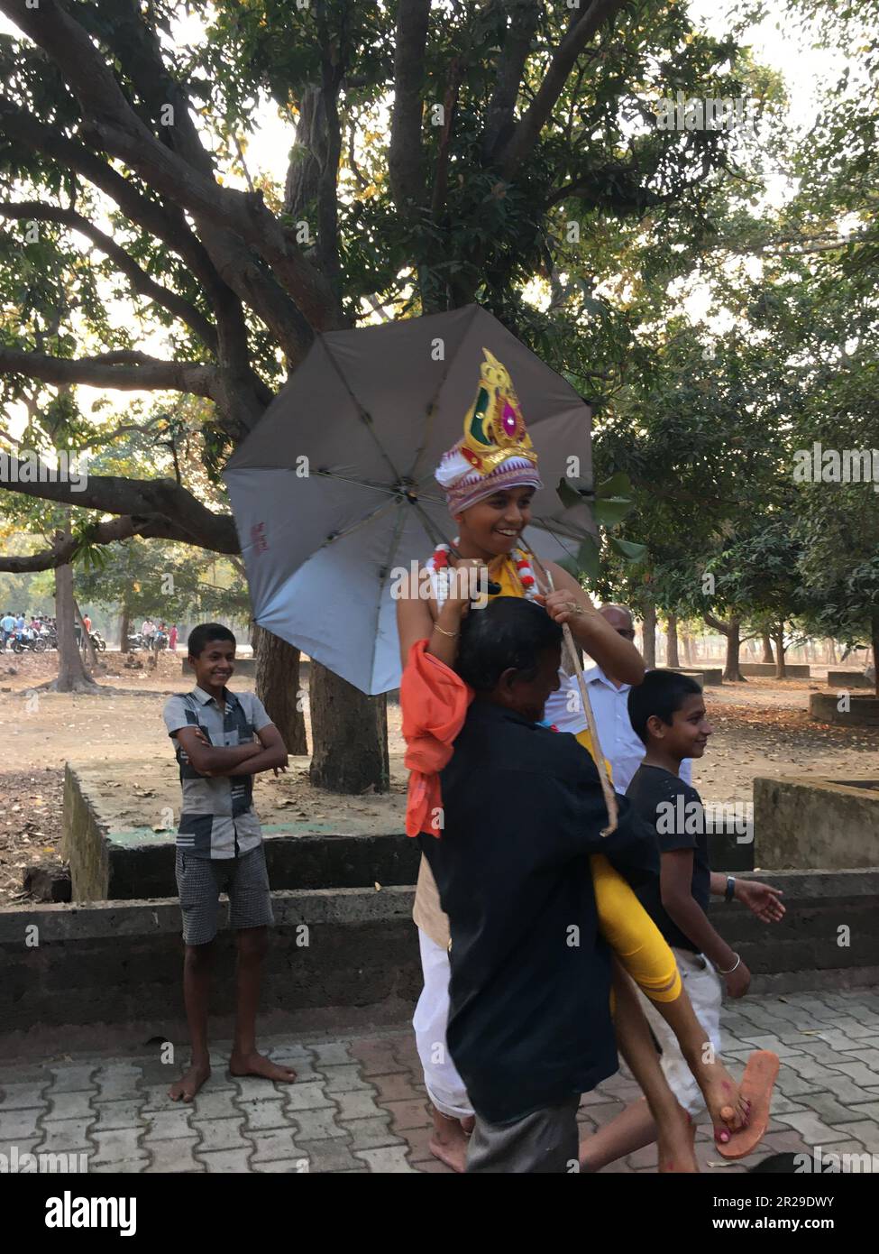 Hindu brahmin Upanayana or The sacred thread ceremony. His entry into