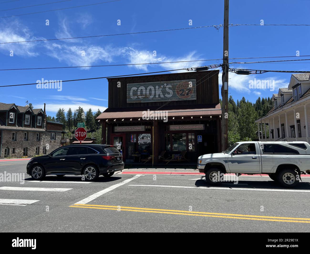 United States. 16th June, 2022. Facade of historic building housing